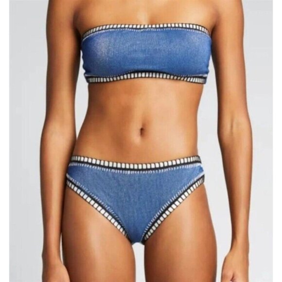 Pilyq Other - NWT Pilyq PQ Platinum S Eclipse Crochet Bikini Swim Scoop Bottom 117592